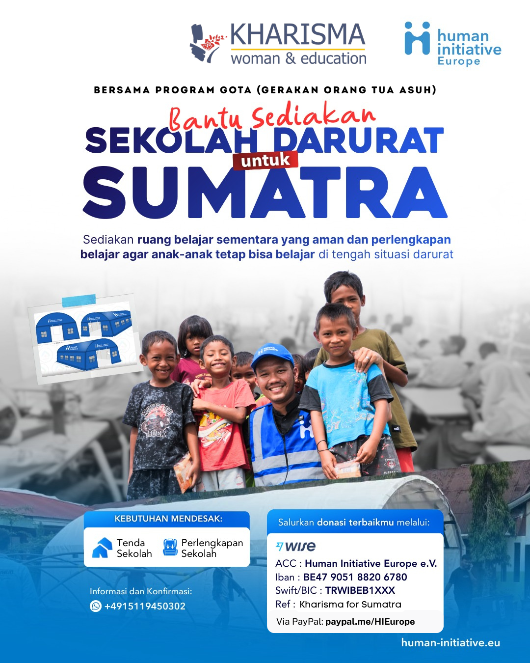 📚⛺ Emergency School for Sumatra